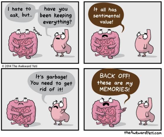 Comic of stomach and intestine by the awkward yeti